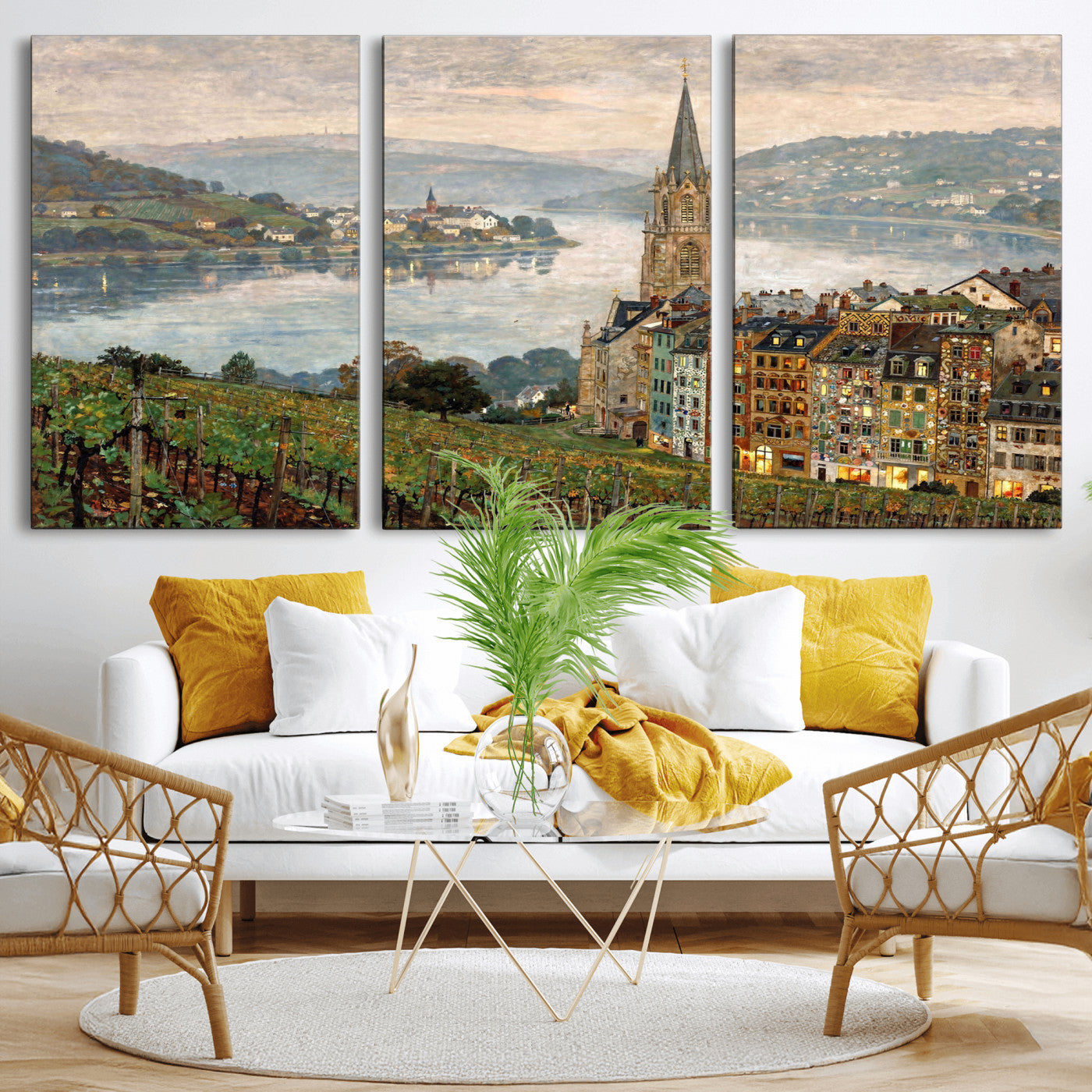 62626662-MGV-CV-36X24 - Mosel City Mosel River by Nicolai Astudin Wall Art Canvas Print