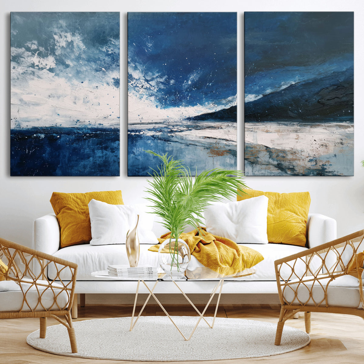 76136620-MGV-CV-36X24 - Extra Large Abstract Wall Art Canvas Print
