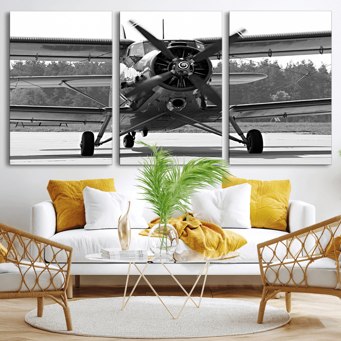 74816-MGV-CV-36X24-Wall Art Old War Plane Canvas Print