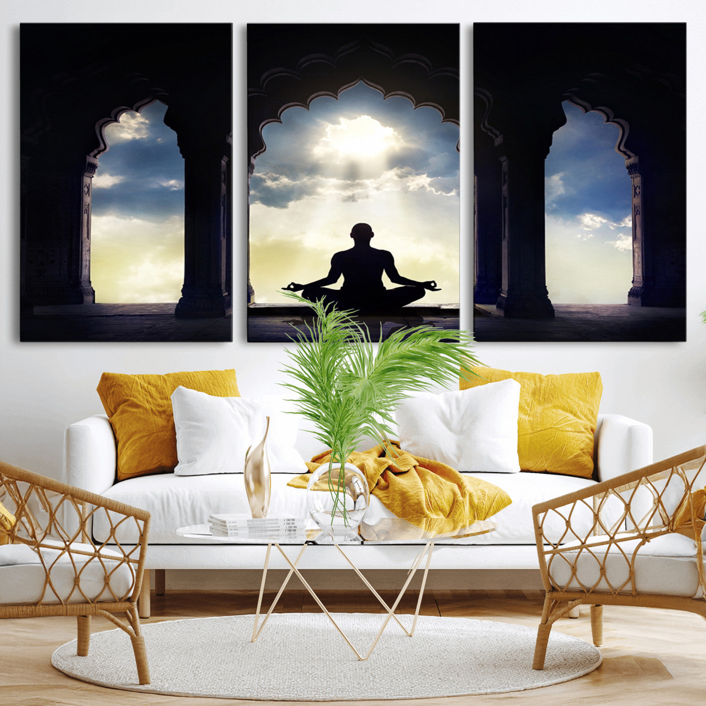 -Women and Yoga Wall Art Canvas Print