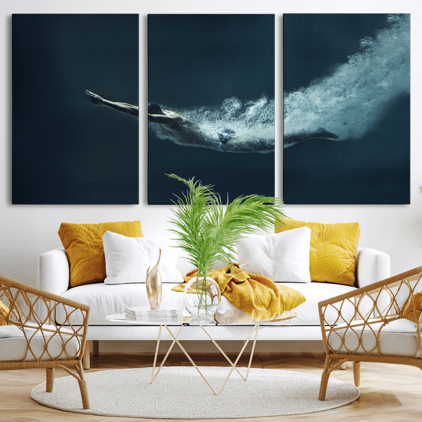 48463-MGV-CV-36X24-Swimmer Wall Art Canvas Print