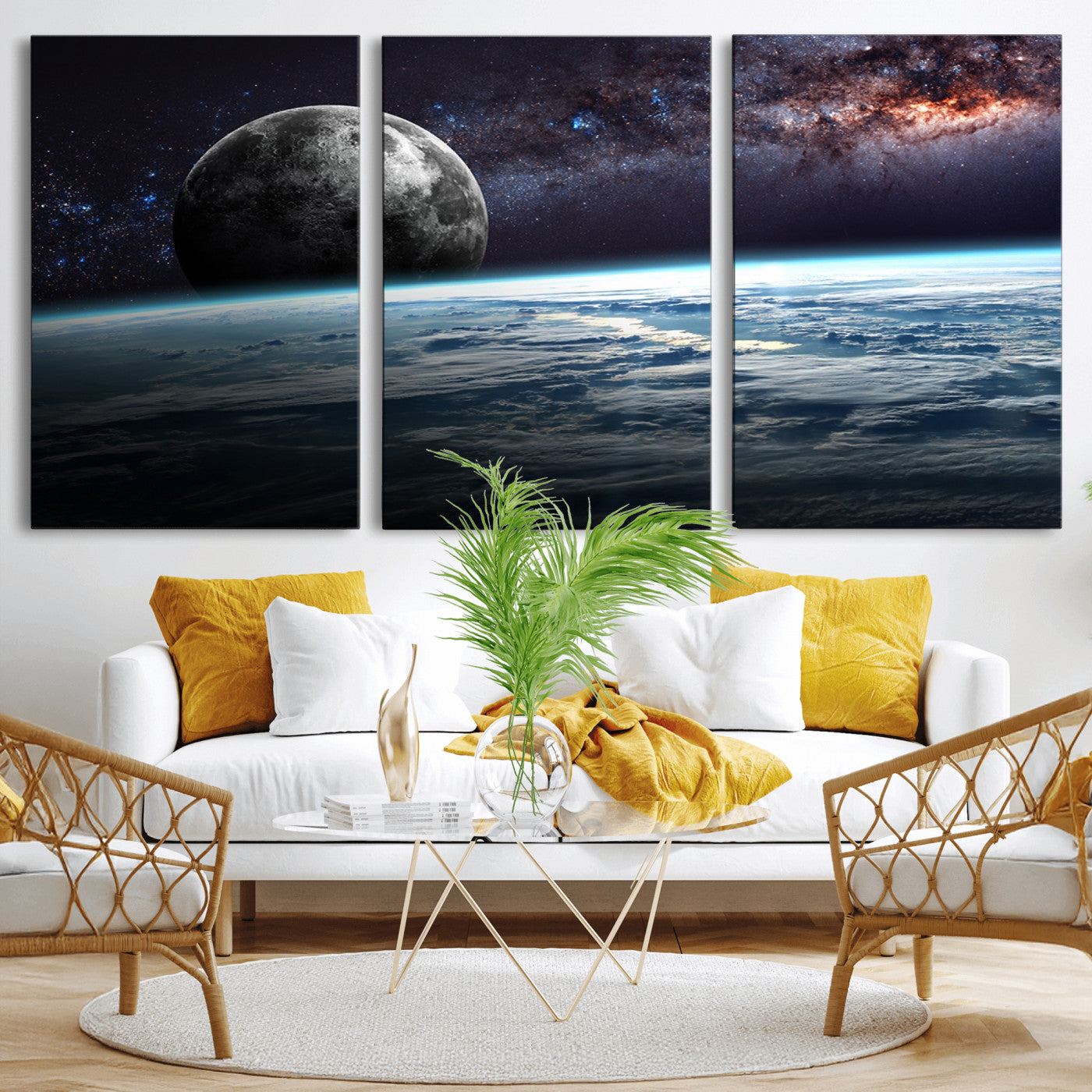 -Space and Planet Canvas Print