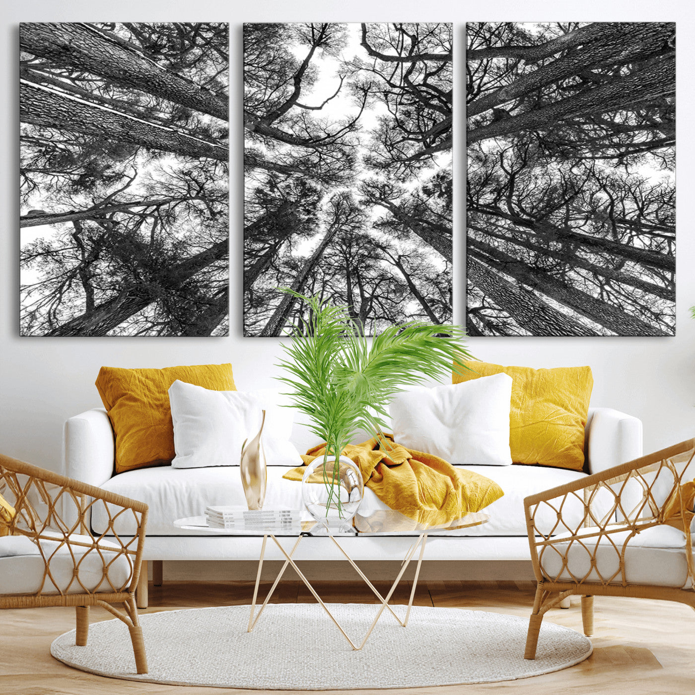 -Trees Contemporary Art Canvas Print