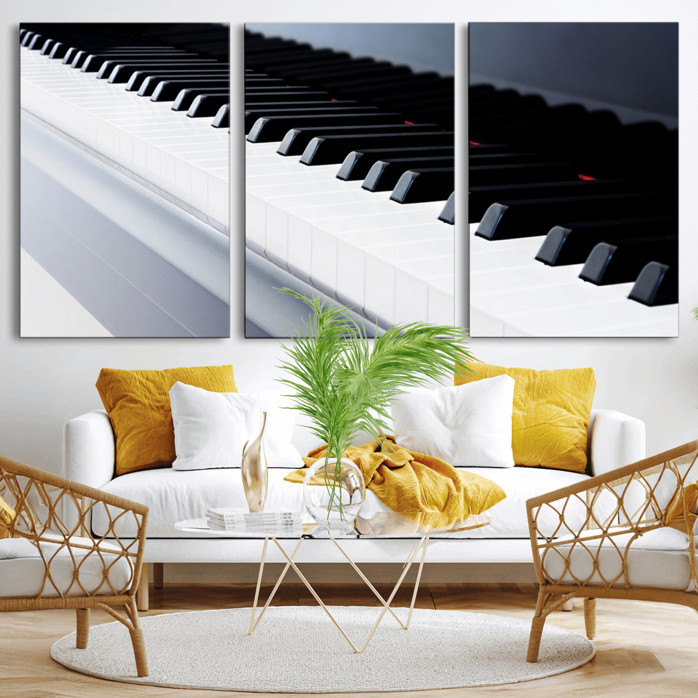 -Piano Artwork Canvas Wall Art Print