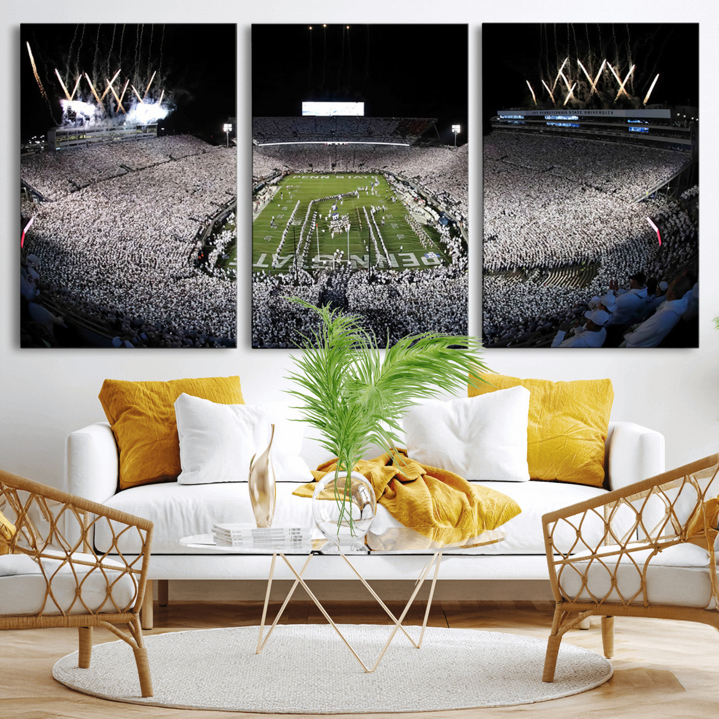 84537-MGV-CV-36X24-Penn State Beaver Stadium Canvas Wall Art - Nittany Lions Football Print