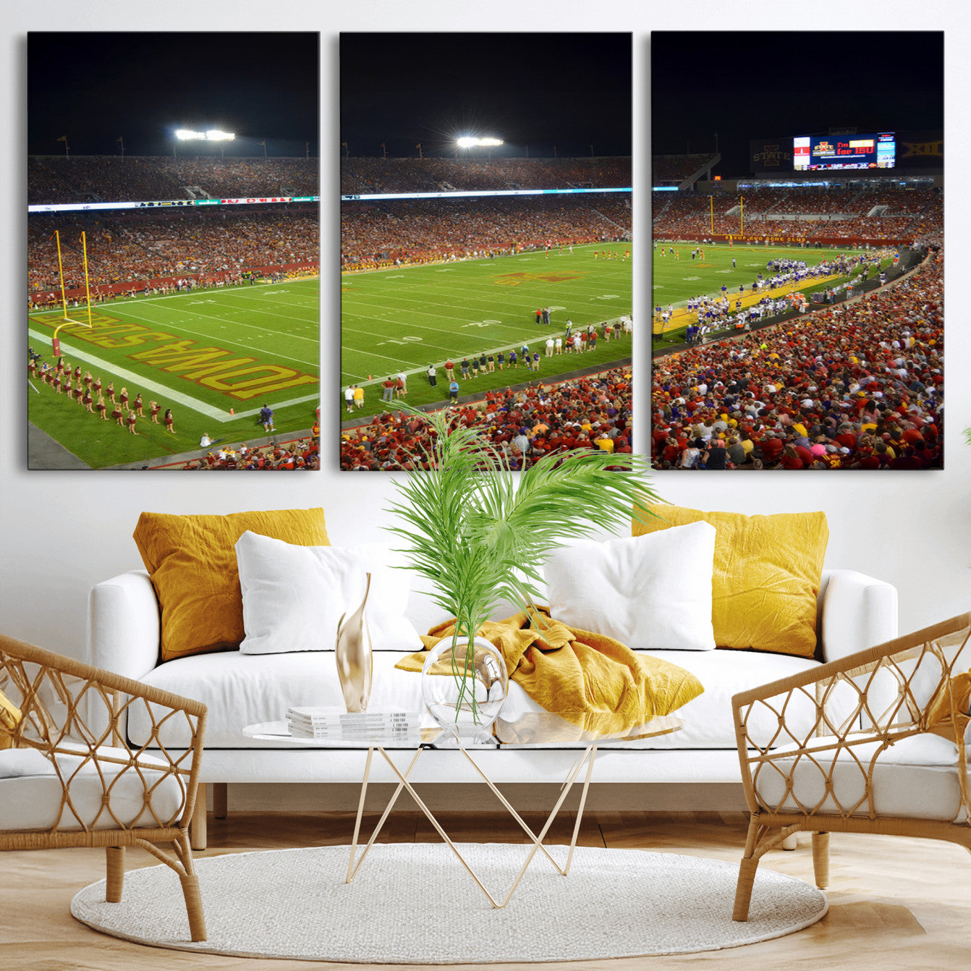 27211-MGV-CV-36X24-Iowa State University Cyclones Football Team Print - Ames Jack Trice Stadium Canvas Print