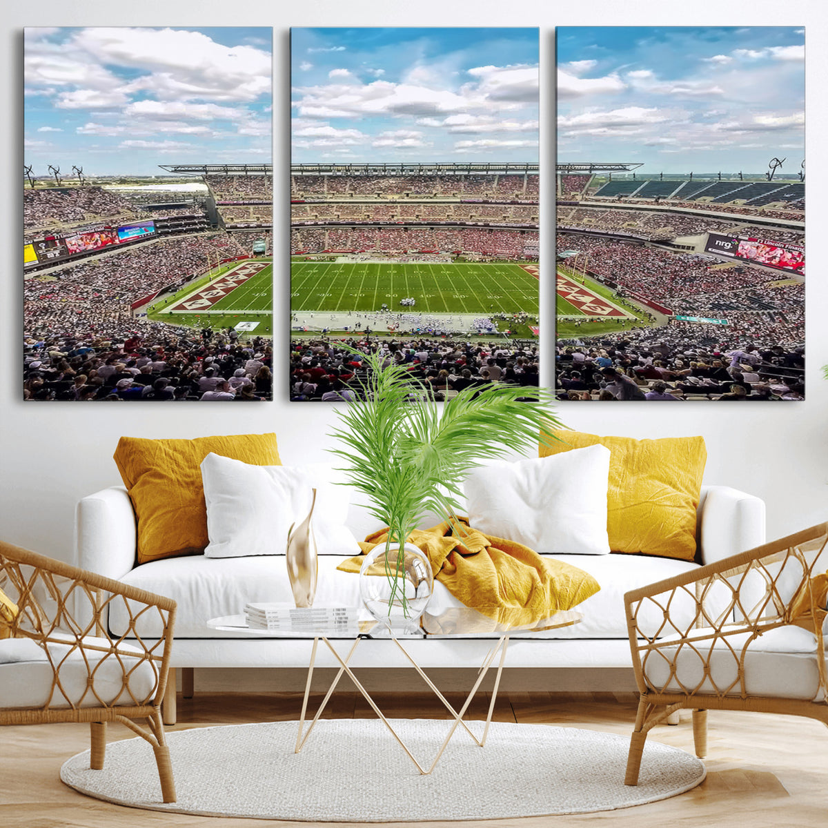 29243-PAN-FL-20X10 - The Temple University Owls Athletics Team Print - Philadelphia Lincoln Financial Field Stadium Wall