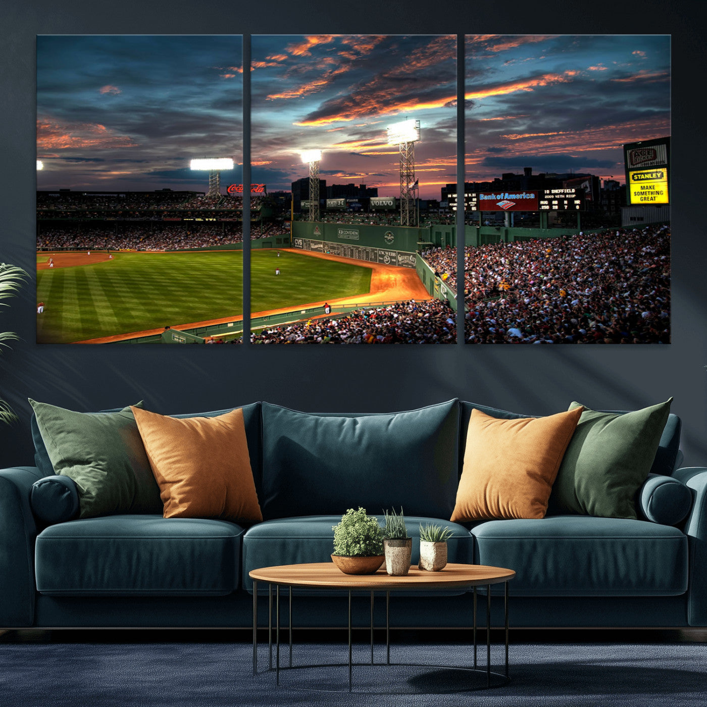 -Fenway Park Wall Art Canvas Print | Large Baseball Stadium Canvas Print for Boston Red Sox Fans |