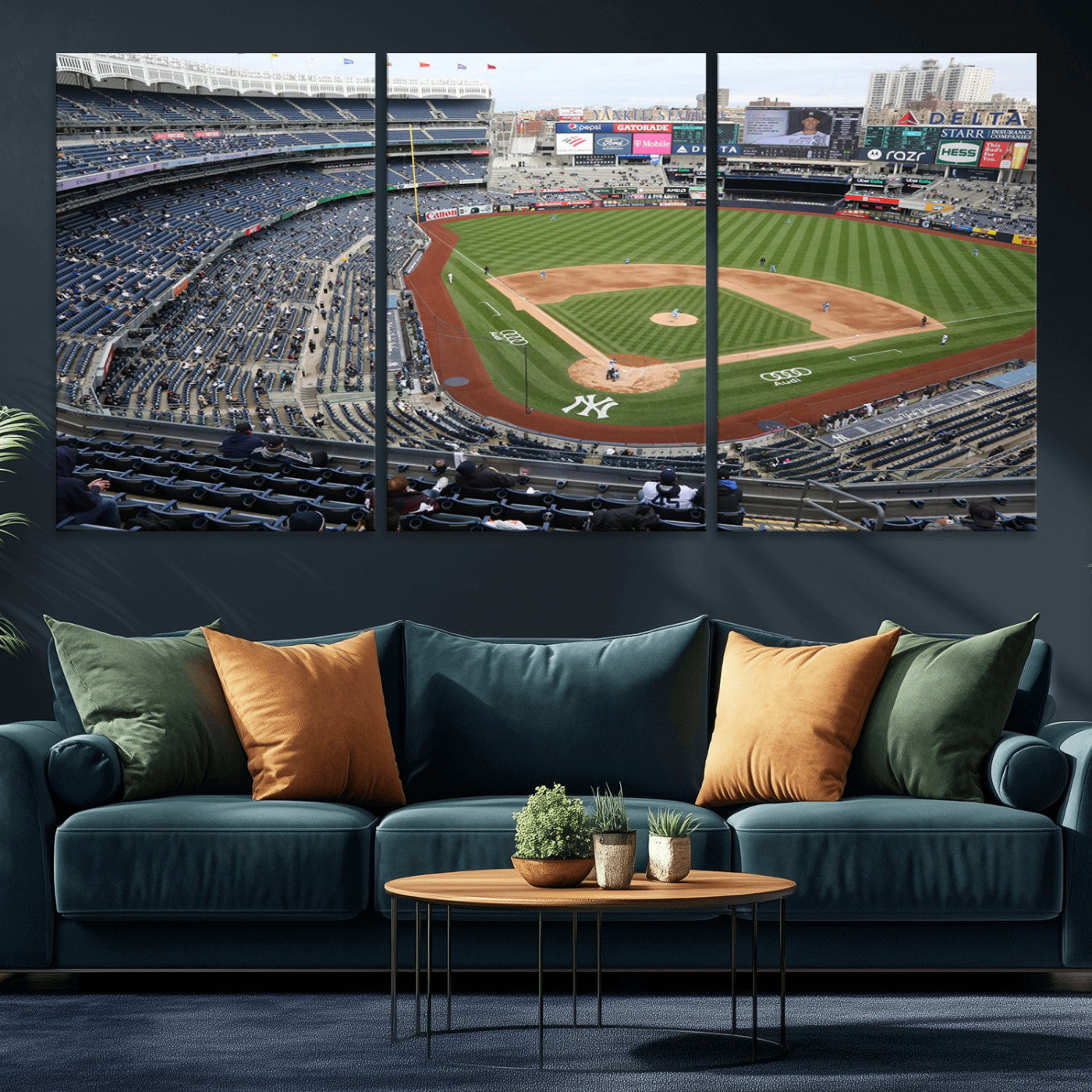 -New York Yankees Baseball Team Print - Yankee Stadium Wall Art Canvas Print