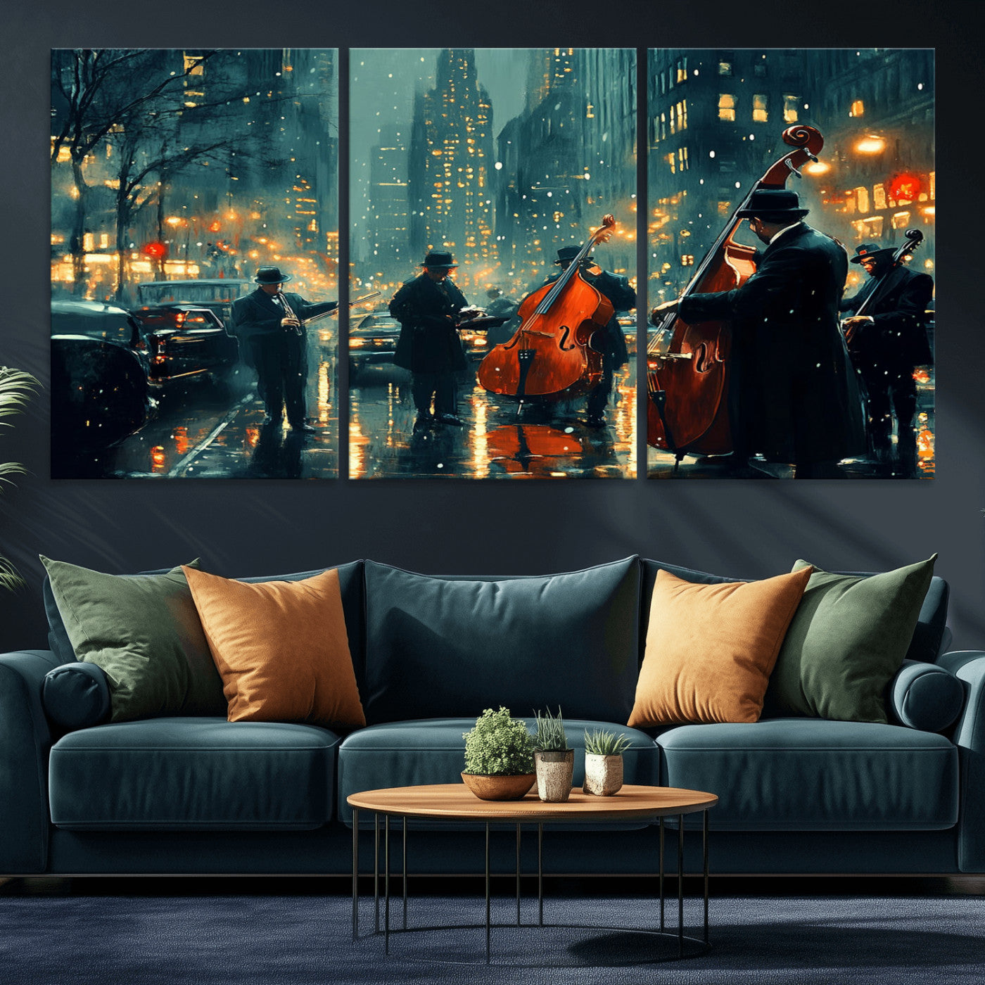 -African American Jazz Art Print - Framed Abstract Music Canvas - Colorful Instrument Poster for
