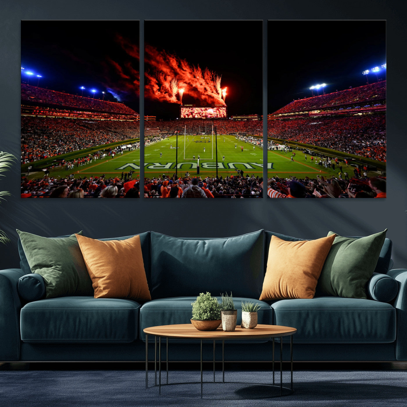 59046876-MGV-CV-36X24-Jordan-Hare Stadium Wall Art Canvas Print, Football Stadium Aerial View, College Sports Art for Man Cave or Game Room (Copy)