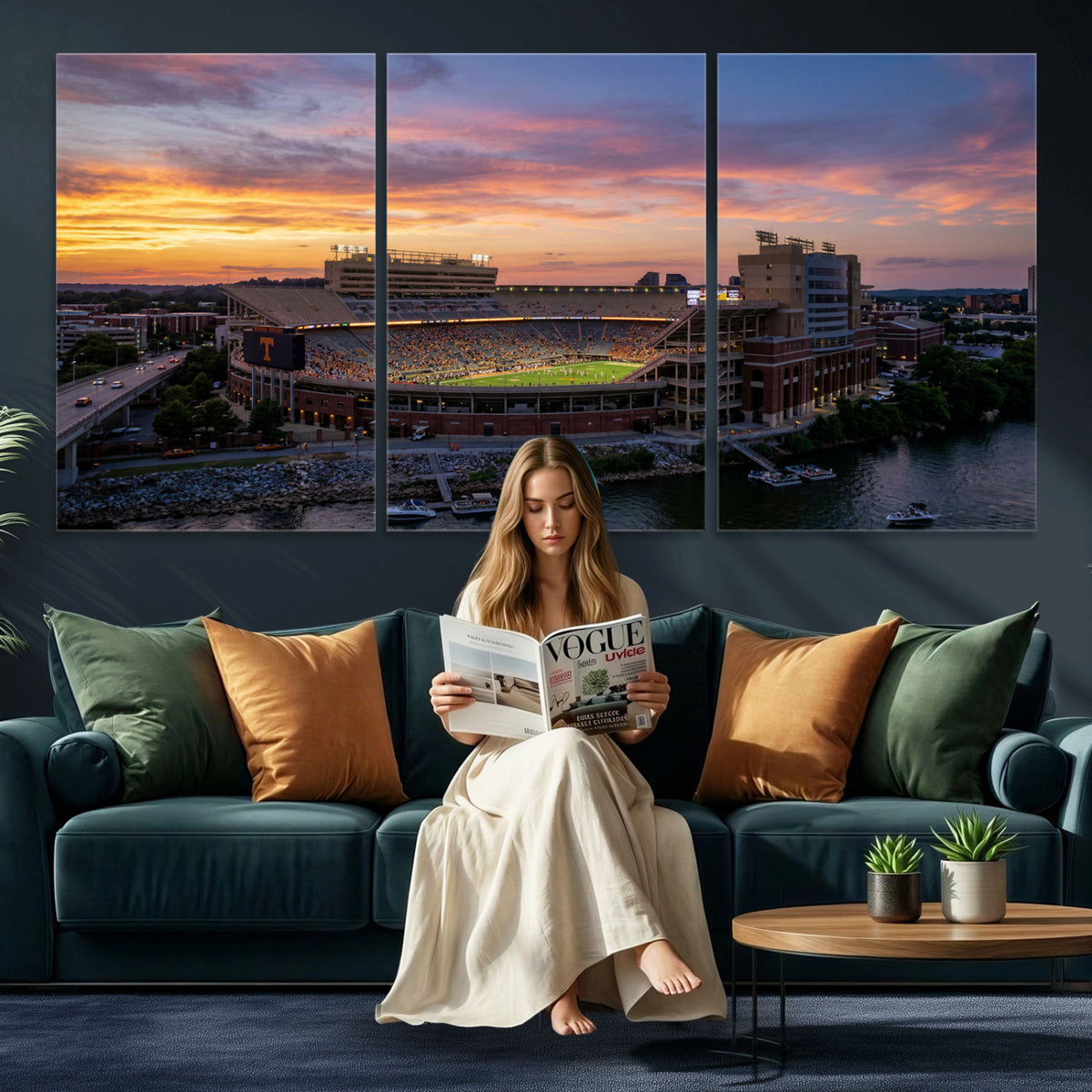 61093642-MGV-CV-36X24 - Stadium Wall Art Canvas Print