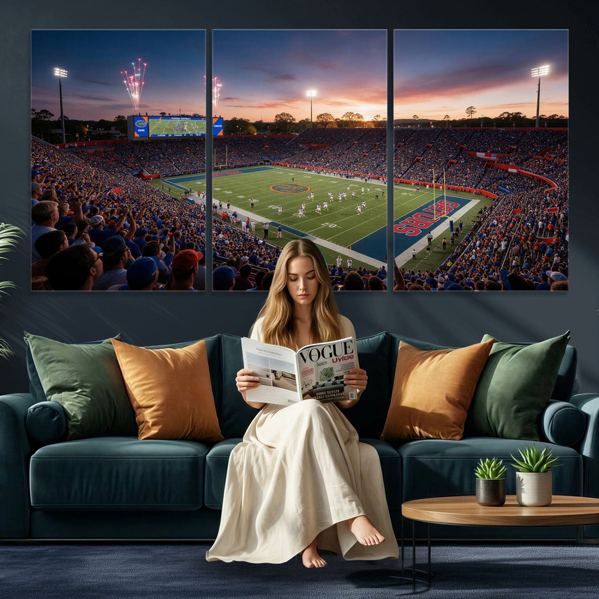 76151234-MGV-CV-36X24 - Stadium Wall Art Canvas Print