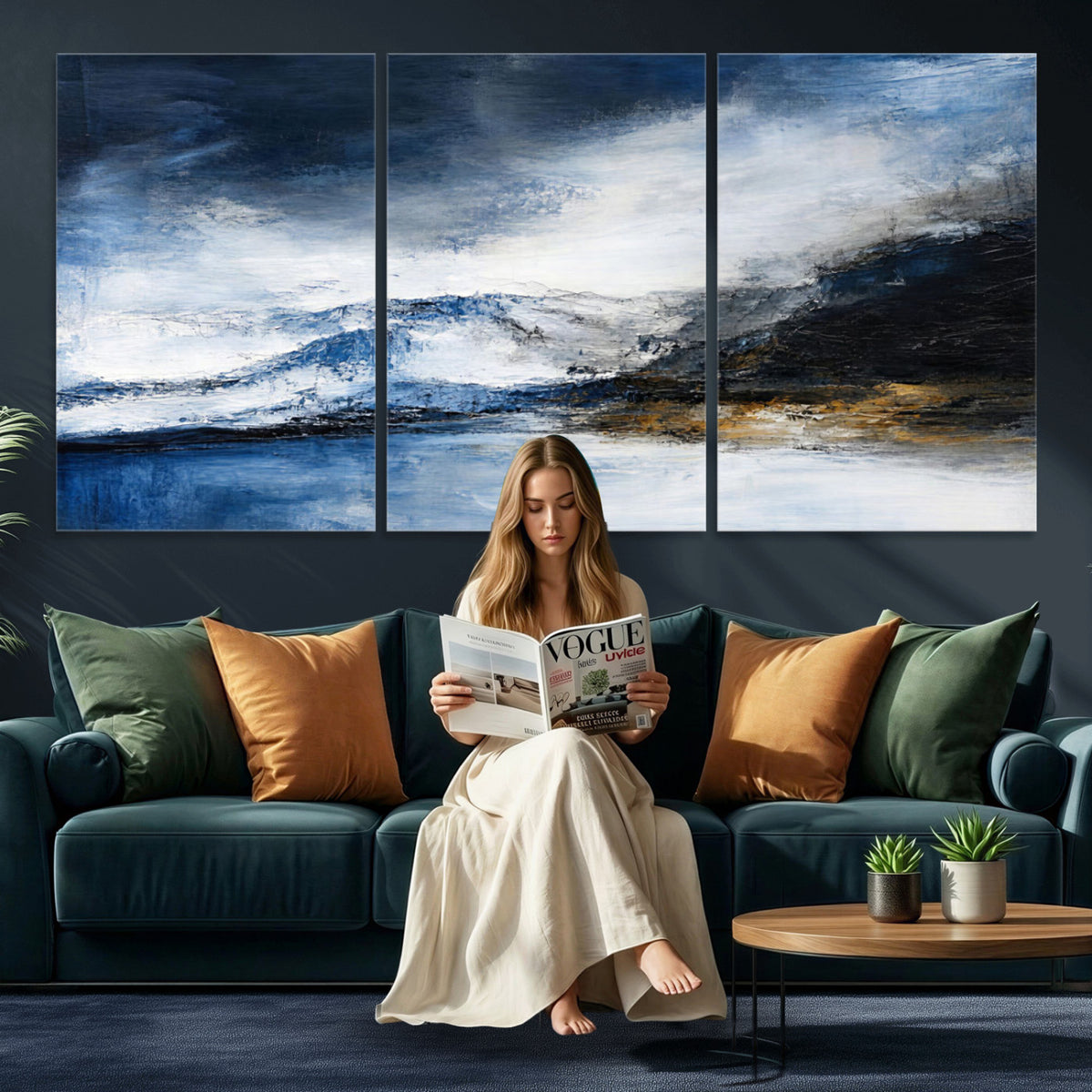 48142030-MGV-CV-36X24 - Extra Large Abstract Wall Art Canvas Print