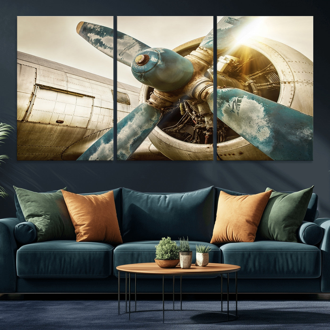 14106-MGV-CV-36X24-Vintage Airplane Canvas Print