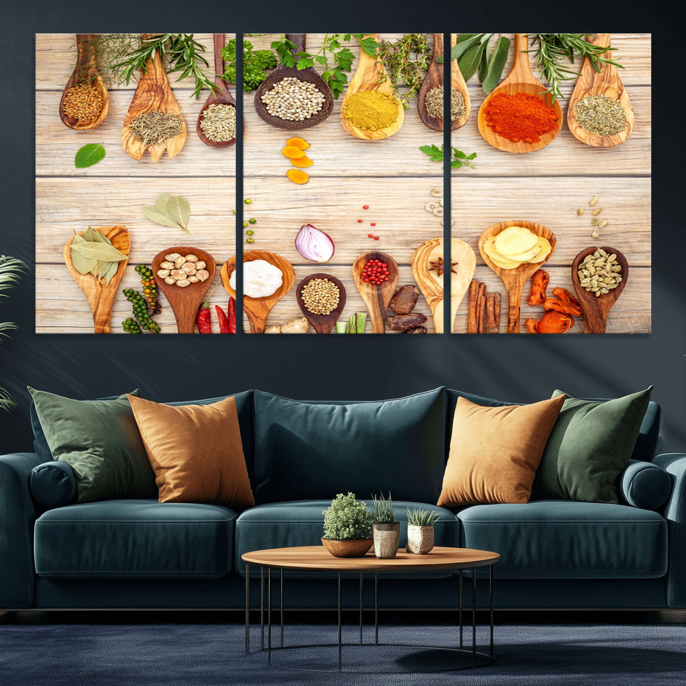 -Kitchen Spice on the Table Wall Art, Kitchen Spice Wall Art Canvas Print