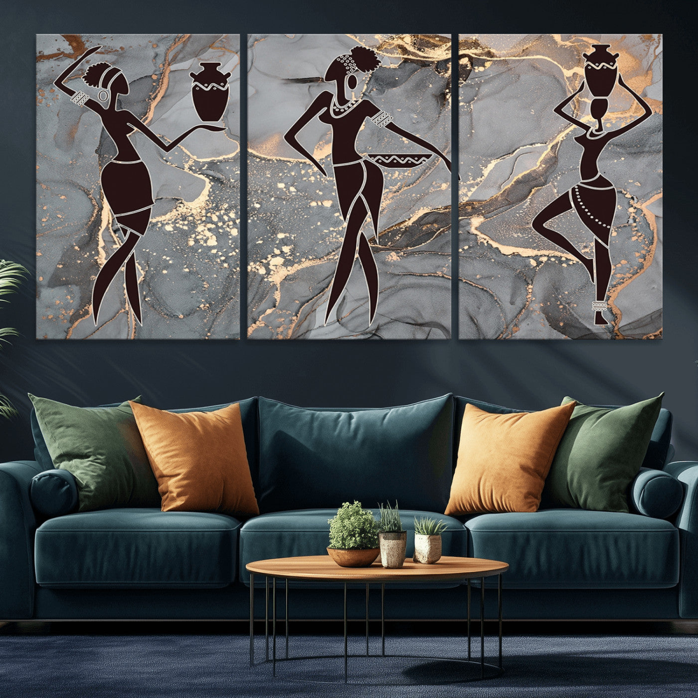 25097-MGV-CV-36X24-Abstract African Womens Art Canvas Print