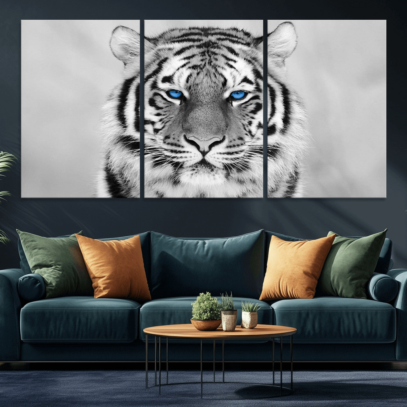 46396-MGV-CV-60X30-3P-Tiger Canvas Artwork Wall Art Print