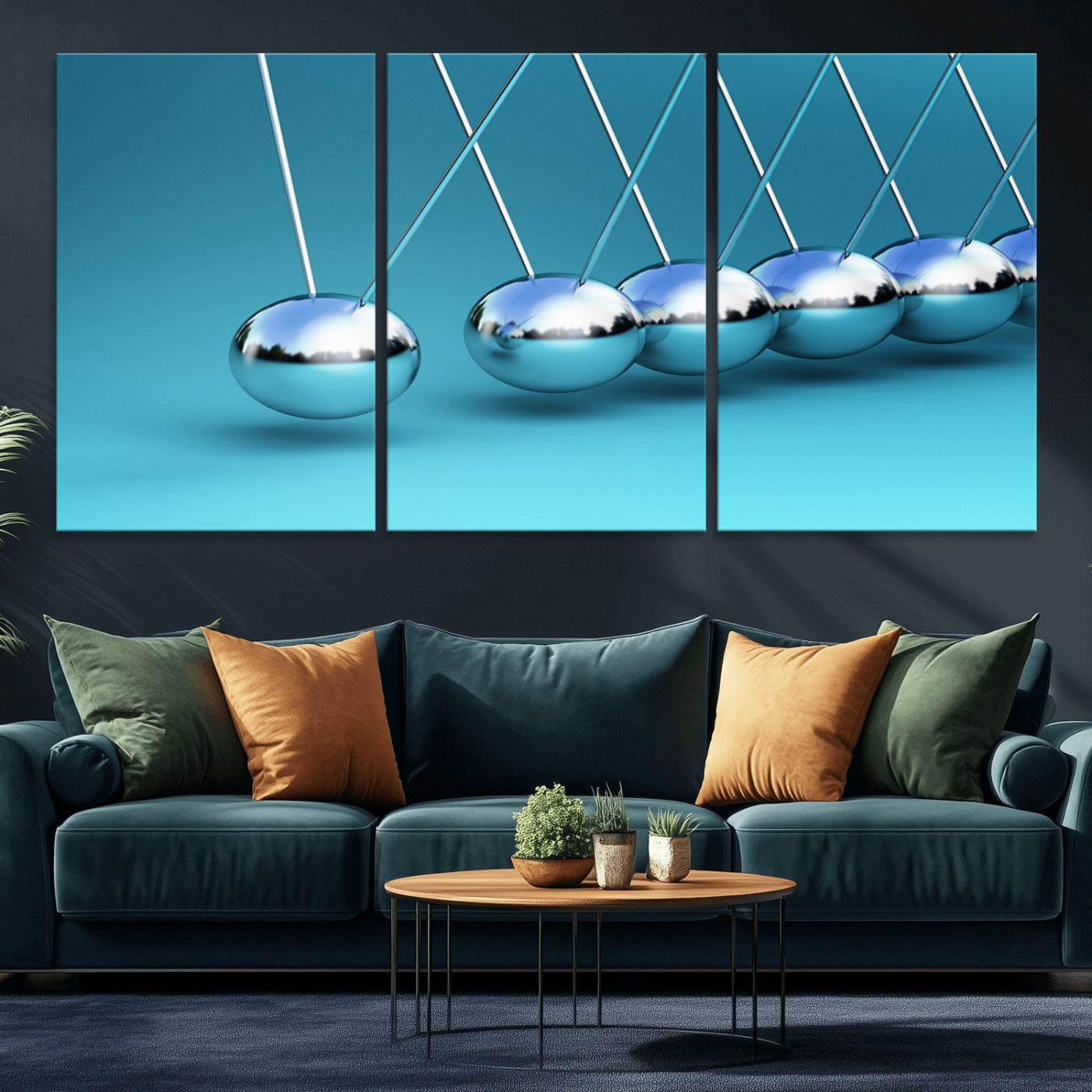 -Wall Art Newton's Cradle Canvas Print, Framed Newton Cradle Canvas Print