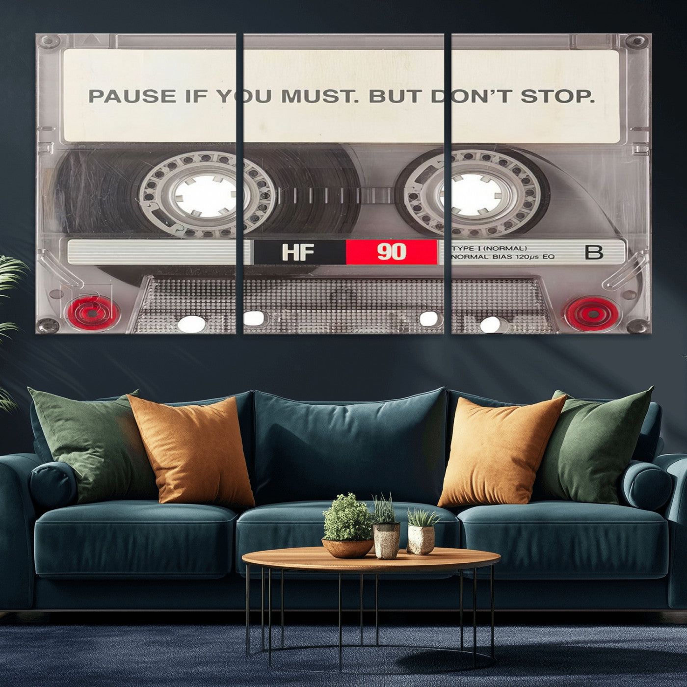 -Music Cassette Iconic Wall Art Canvas Print