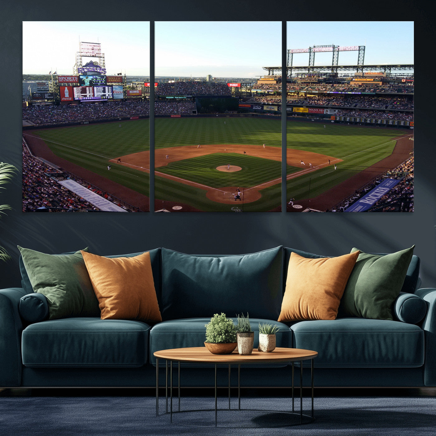 21638-MGV-CV-36X24-Colorado Rockies Coors Field Wall Art Canvas Print - MLB Baseball Stadium