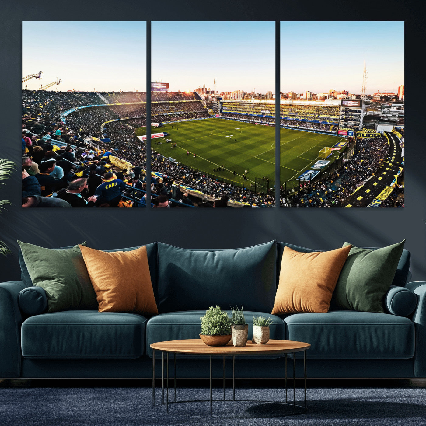 50105-MGV-CV-36X24-Boca Juniors Soccer Team Print - Buenos Aires Bombonera Stadium Wall Art Canvas Print
