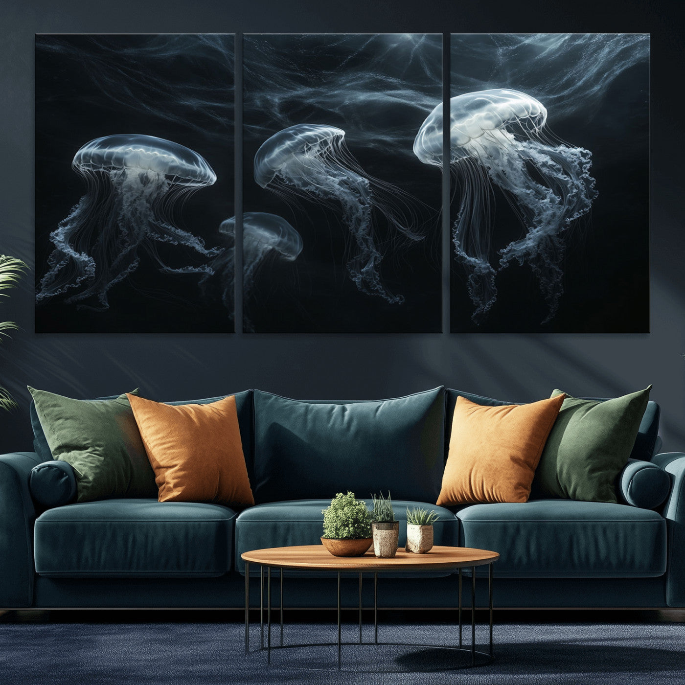 -Jellyfish Wall Art Canvas Print, Elegant Wall Decor