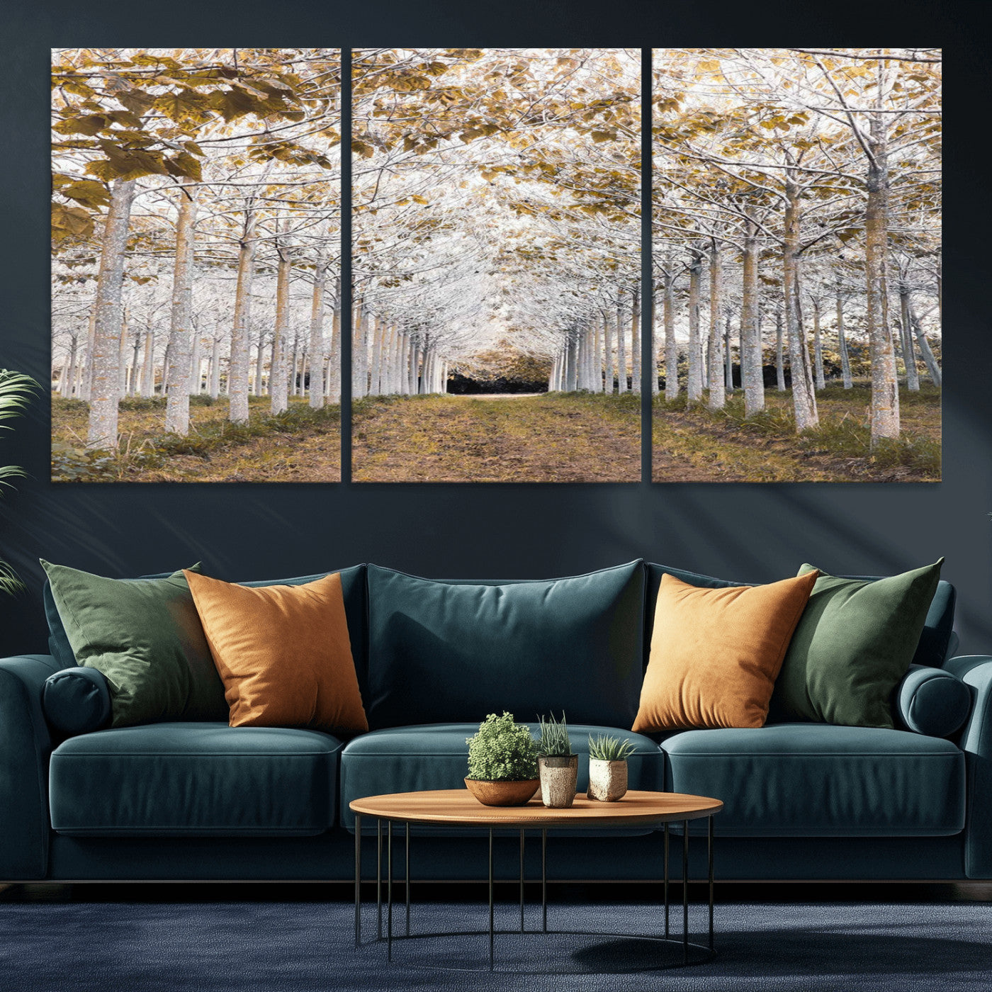 -Forest Grove Wall Art | Serene Pathway Canvas Print | Ready to Hang and Framed Nature Wall Decor for