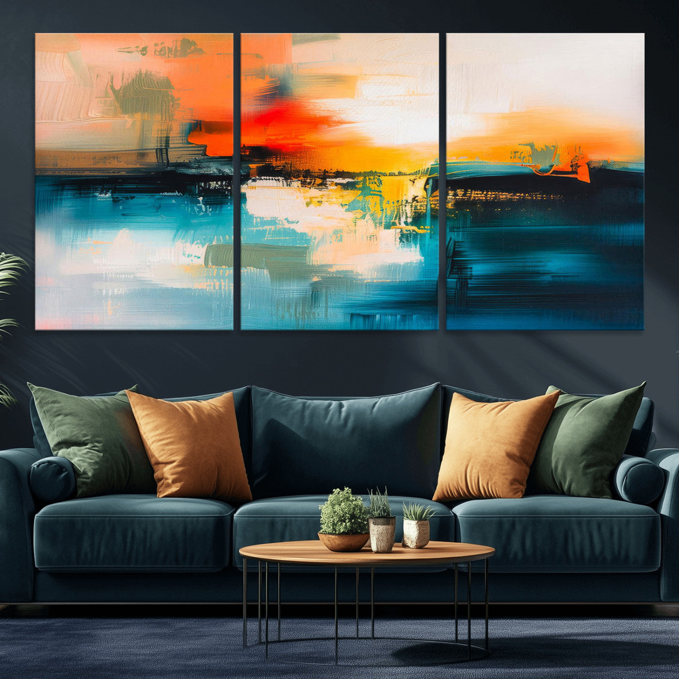 37083-MGV-CV-36X24-Colorful Abstract Wall Art | Bold Modern Canvas Print | Ready to Hang and Framed for Living Room or