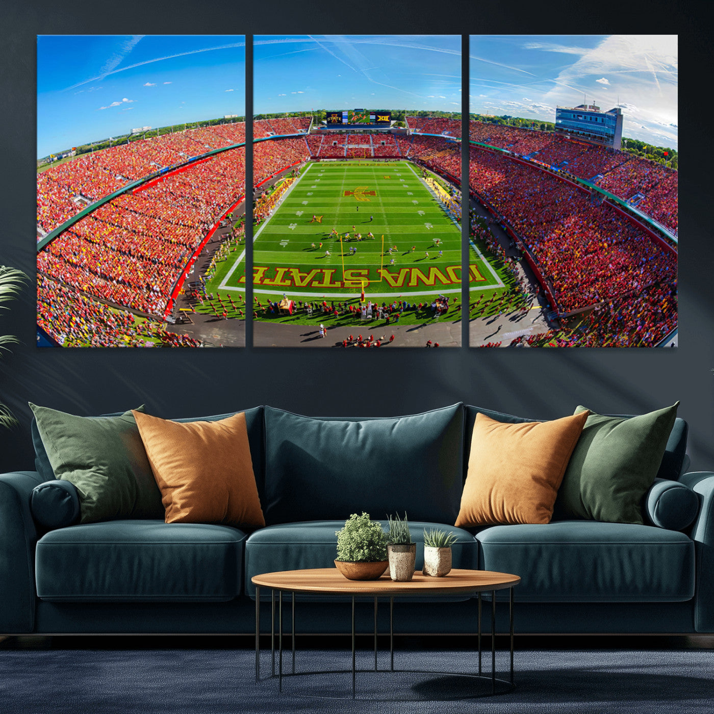 -Iowa State University Cyclones Football Team Print - Ames Jack Trice Stadium Art Canvas Print
