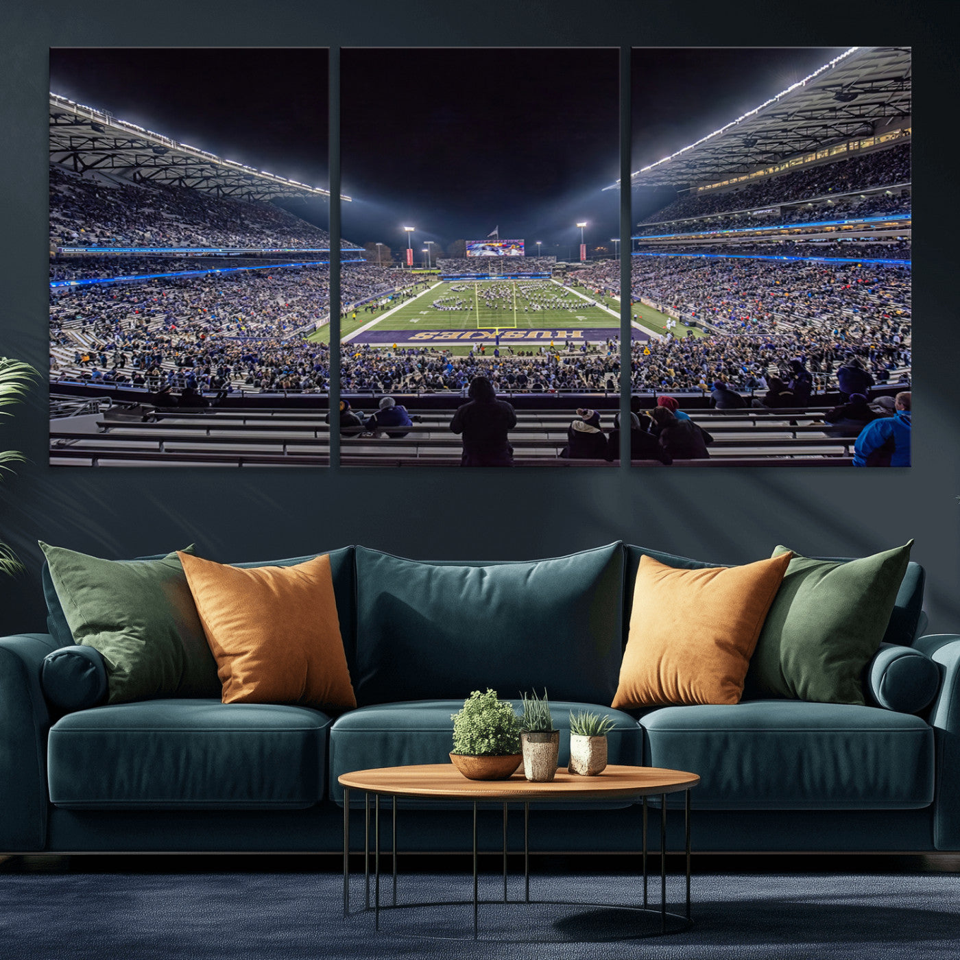 -The University of Washington Huskies Football Team Print - Seattle Husky Stadium Wall Art Canvas