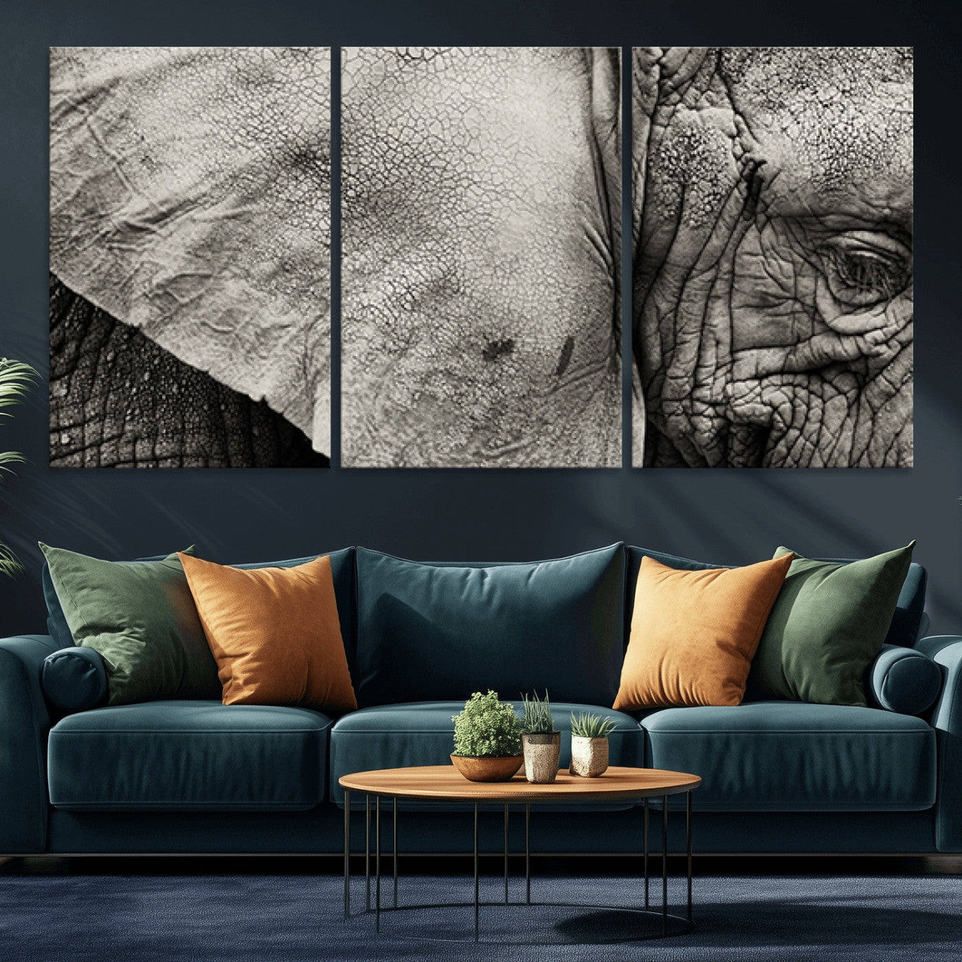 -Elephant Wall Art Canvas Print