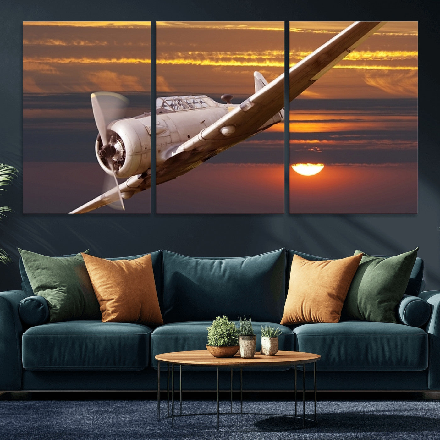 -Old War Plane Wall Art Canvas Print