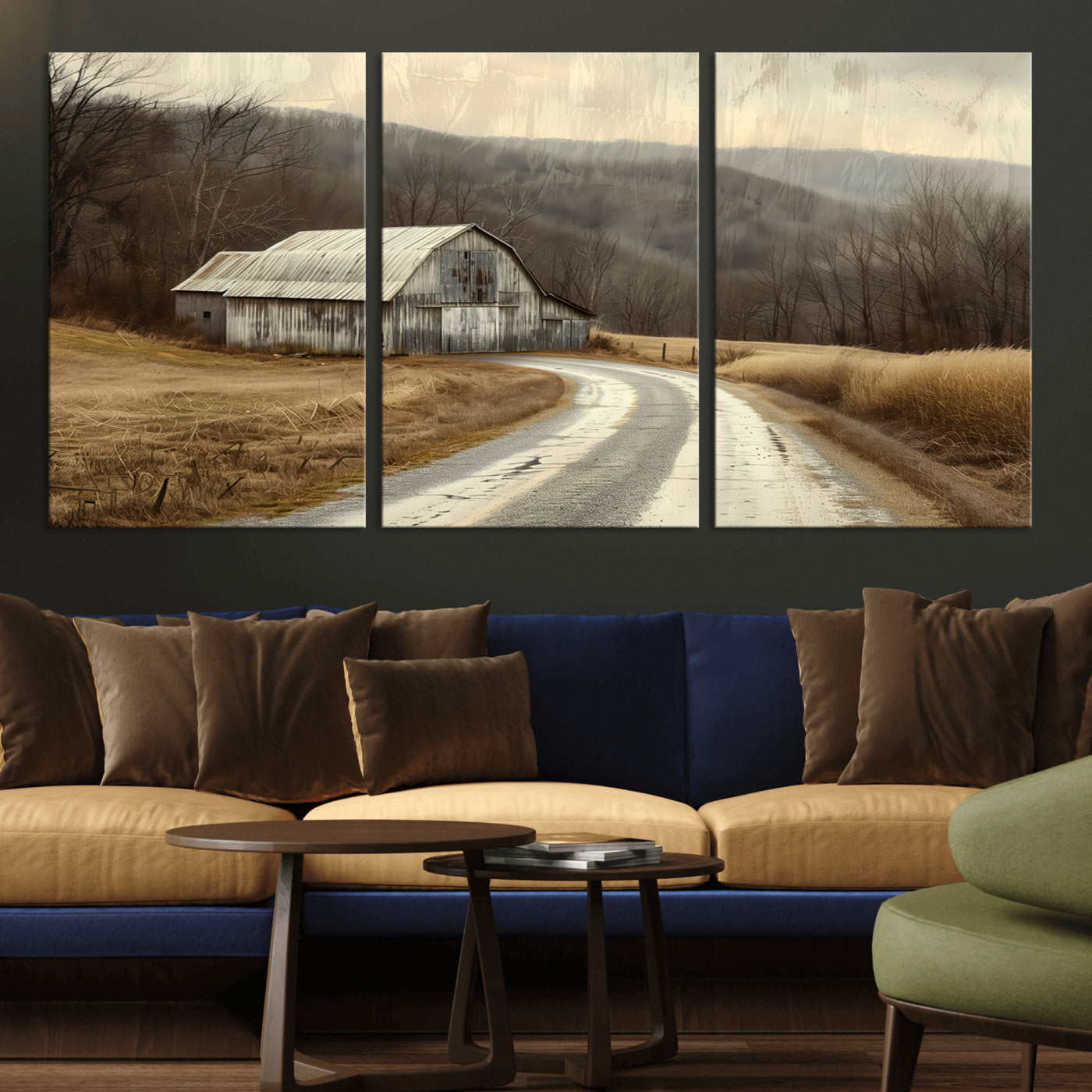 10376-MGV-CV-36X24-Vintage Barn for Farmhouse Wall Decor Canvas Print