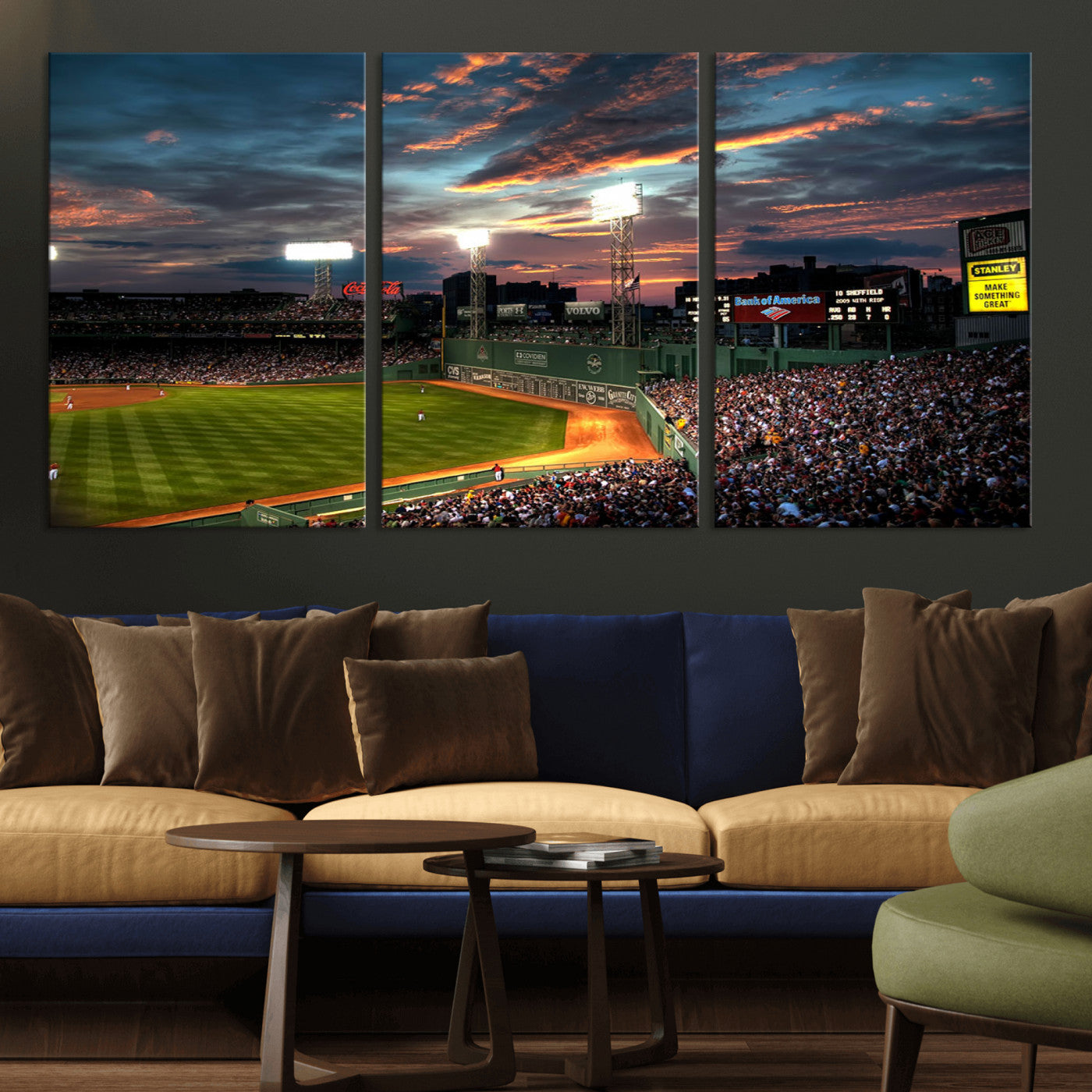-Fenway Park Wall Art Canvas Print | Large Baseball Stadium Canvas Print for Boston Red Sox Fans |