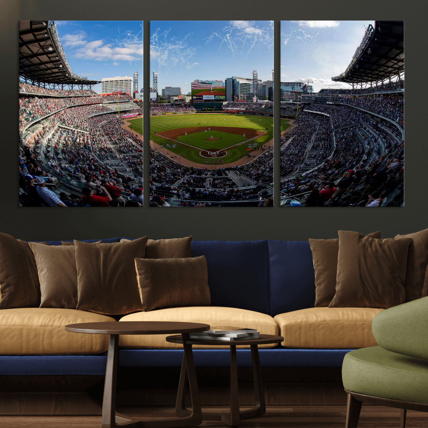 78608-MGV-CV-36X24-Truist Park Stadium Canvas Wall Art - Atlanta Braves Game Day Exclusive Decor
