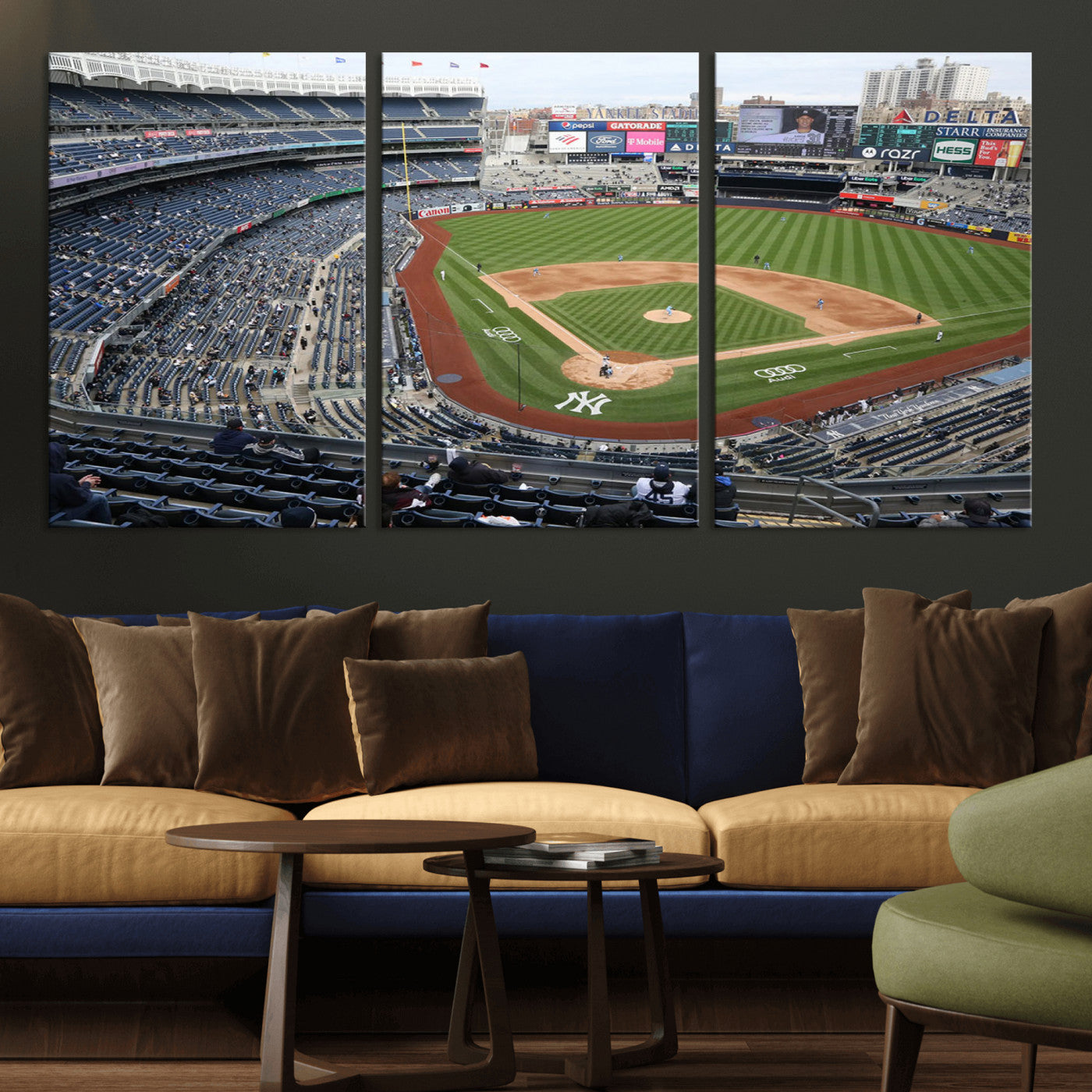 -New York Yankees Baseball Team Print - Yankee Stadium Wall Art Canvas Print