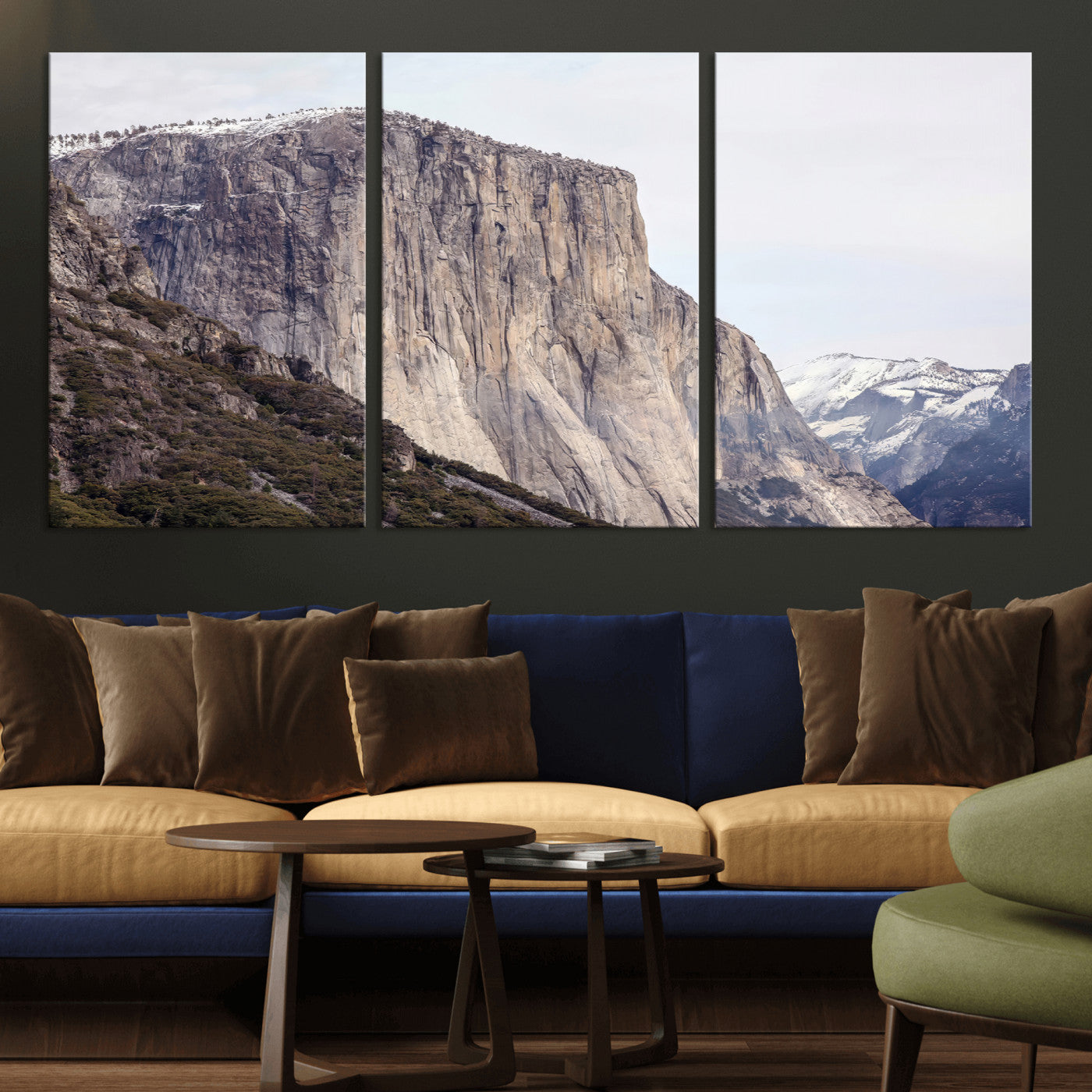 74506434-MGV-CV-36X24 - El Capitan Yosemite Mountain Wall Art – Yosemite Cliff Canvas Print, Rugged Terrain and Timeless Wilderness Decor for Office, Living Room or Cabin
