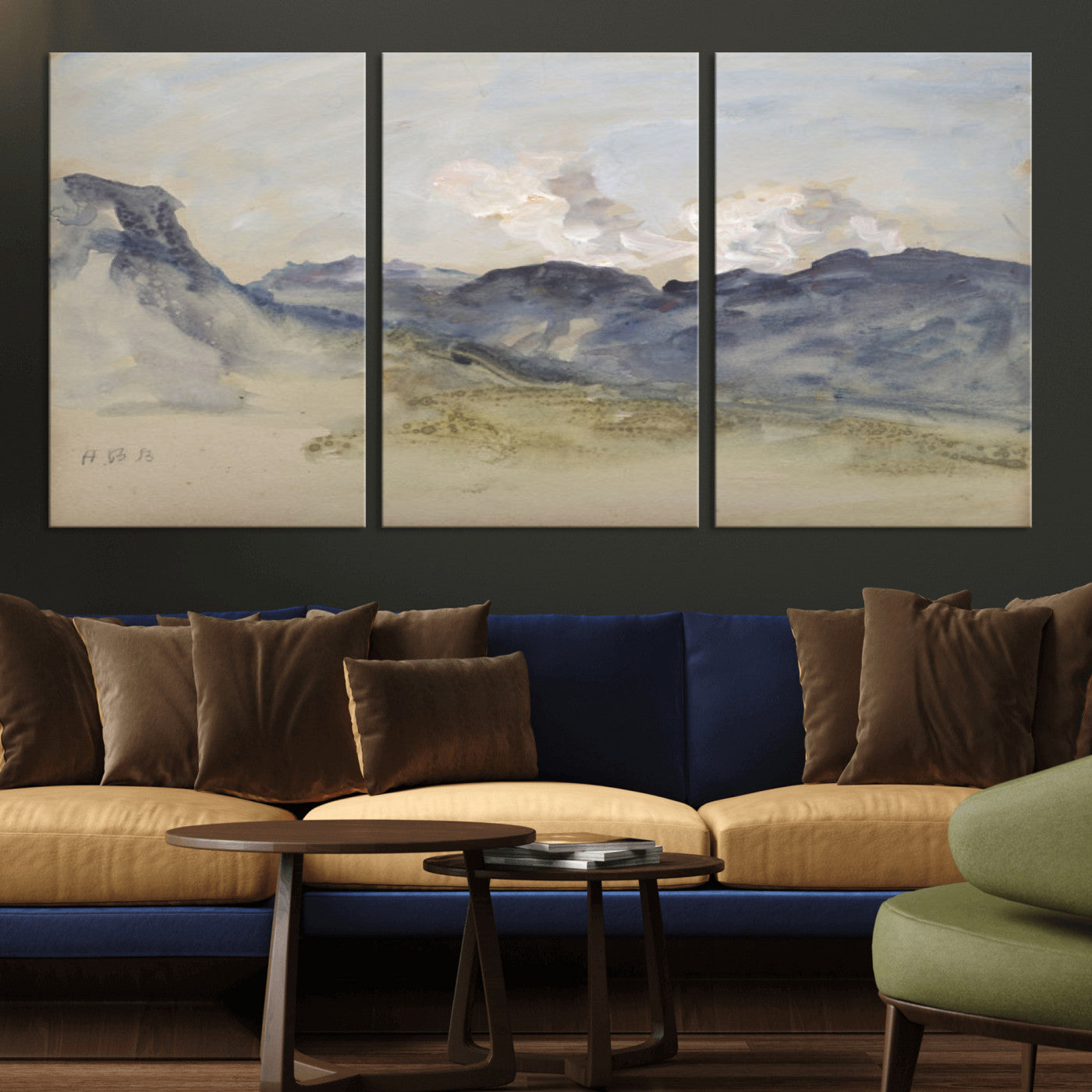 14644686-MGV-CV-36X24 - Alps Hercules Brabazon Brabazon Abstract Wall Art Canvas Print for Modern Home Decor