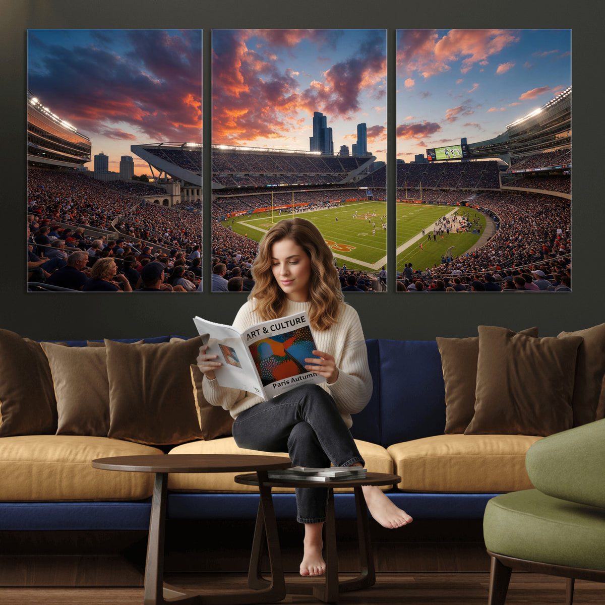 21104528-MGV-CV-36X24 - Stadium Wall Art Canvas Print