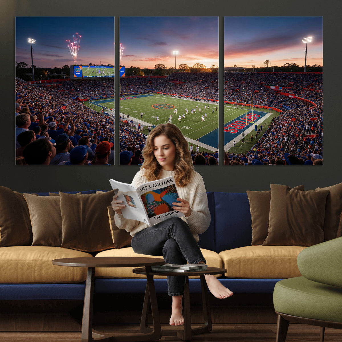 76151234-MGV-CV-36X24 - Stadium Wall Art Canvas Print