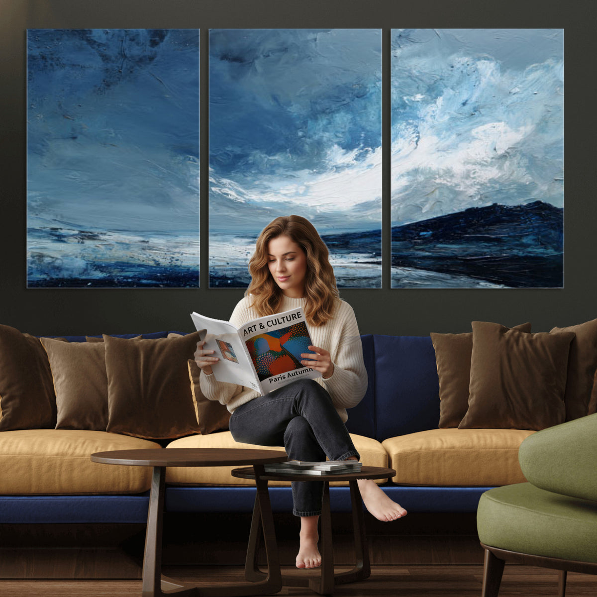 66685630-MGV-CV-36X24 - Extra Large Abstract Wall Art Canvas Print