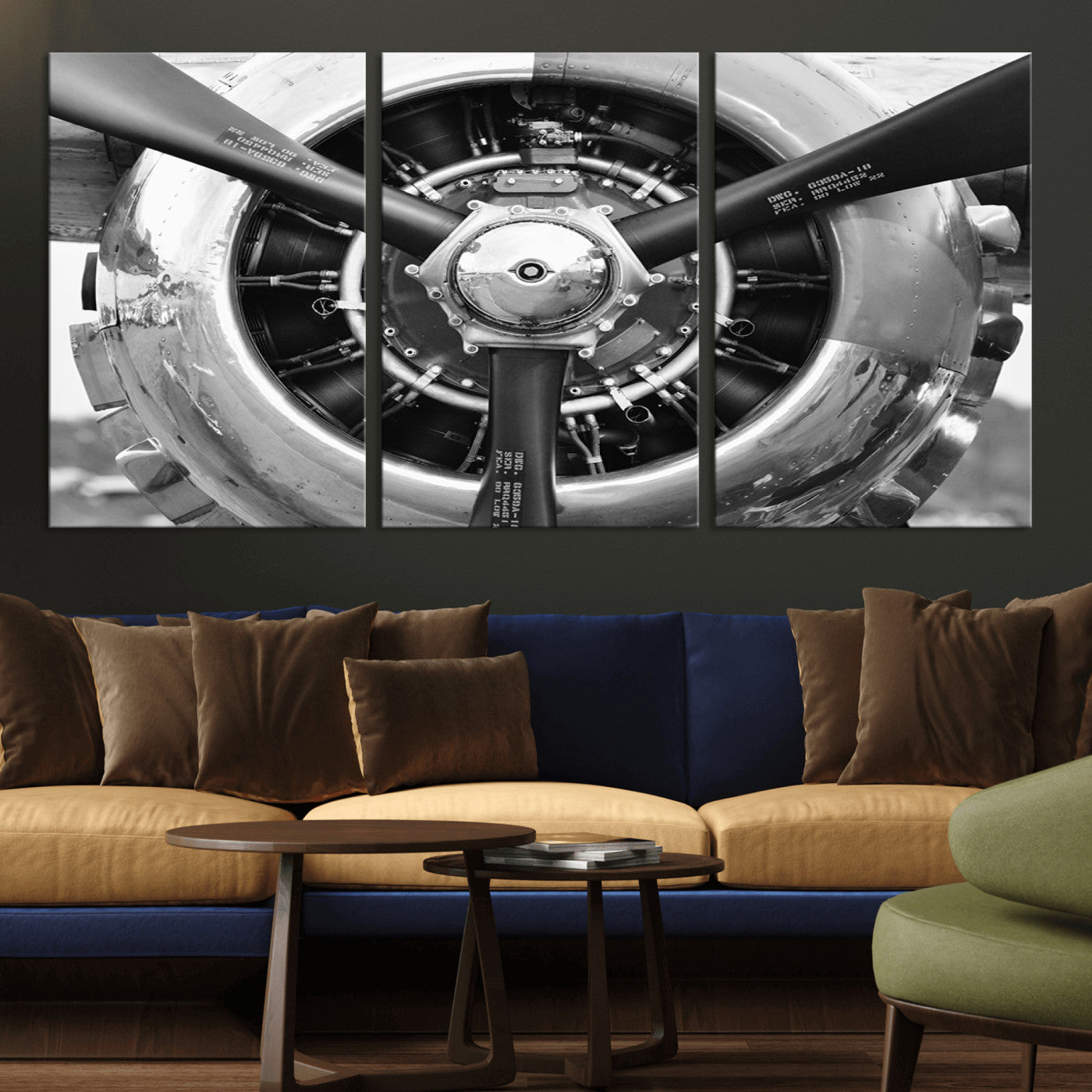 28132-MGV-CV-36X24-Vintage Airplane Wall Art Canvas Print