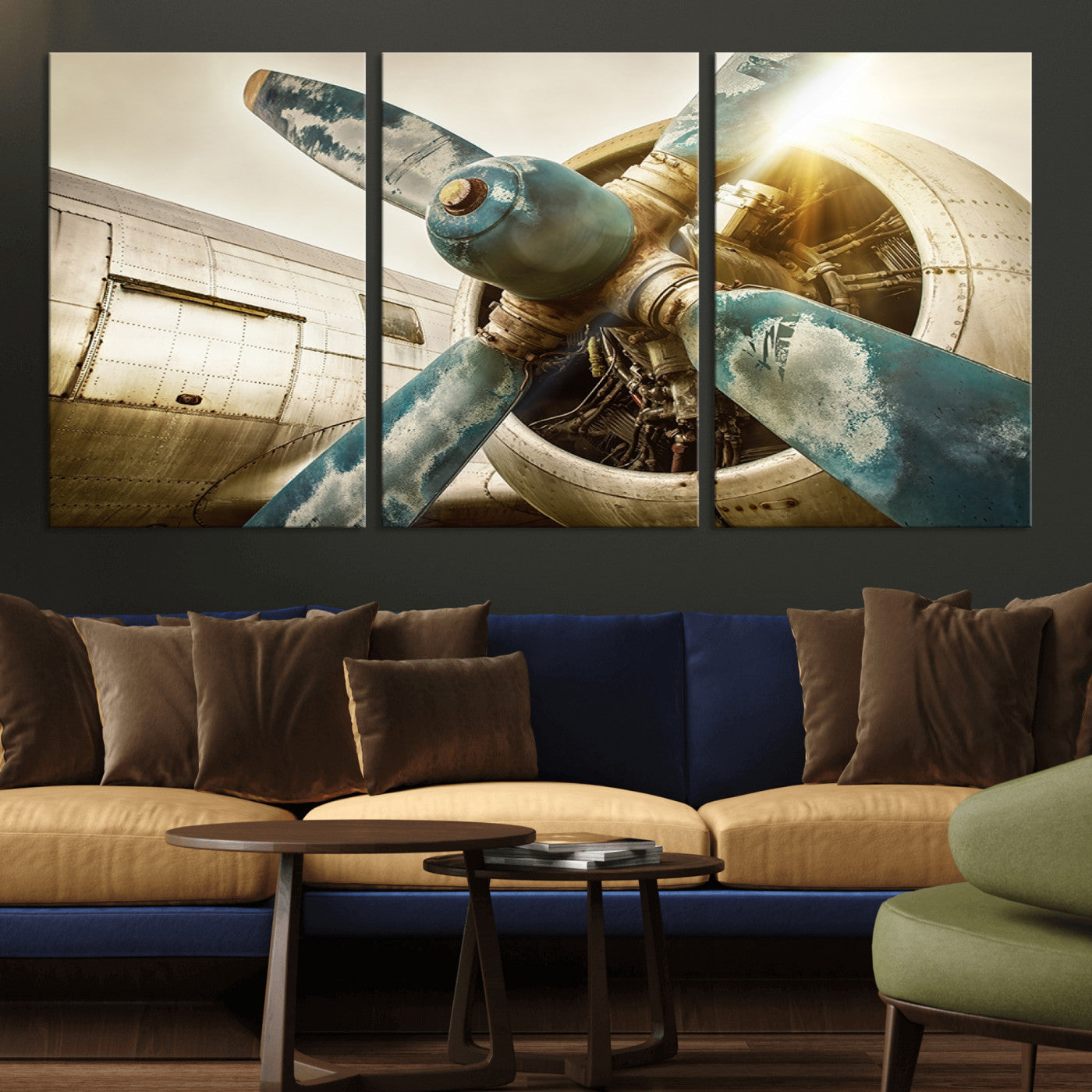 14106-MGV-CV-36X24-Vintage Airplane Canvas Print