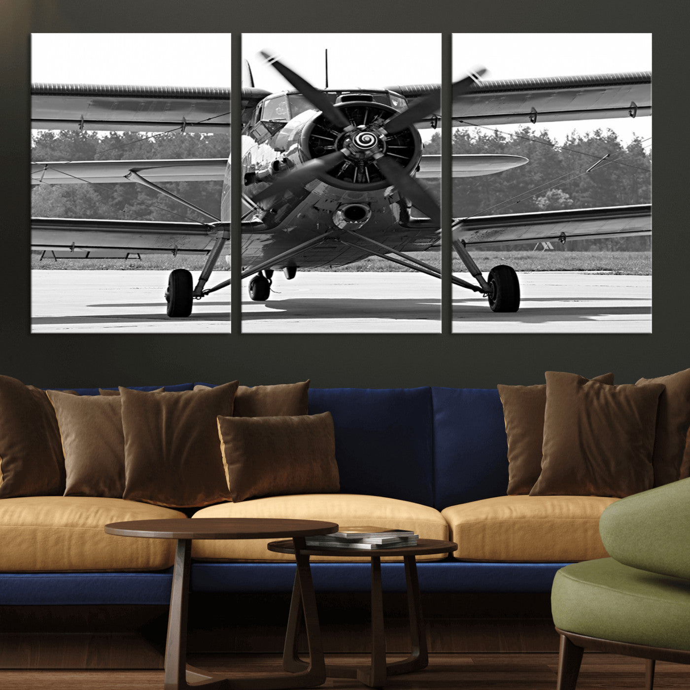 74816-MGV-CV-36X24-Wall Art Old War Plane Canvas Print