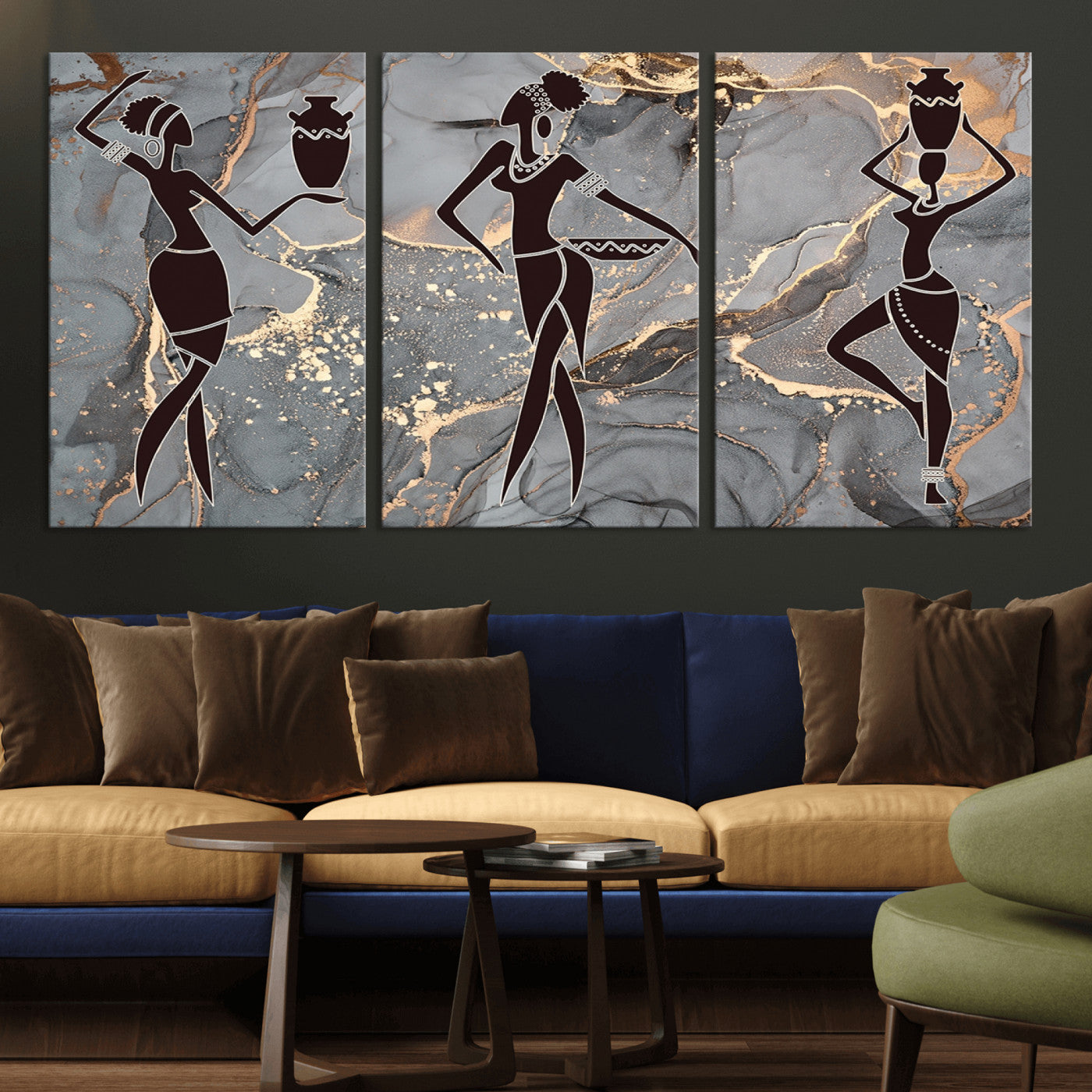 25097-MGV-CV-36X24-Abstract African Womens Art Canvas Print