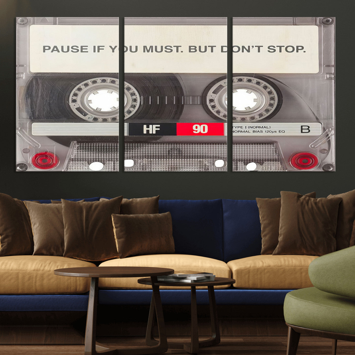 -Music Cassette Iconic Wall Art Canvas Print