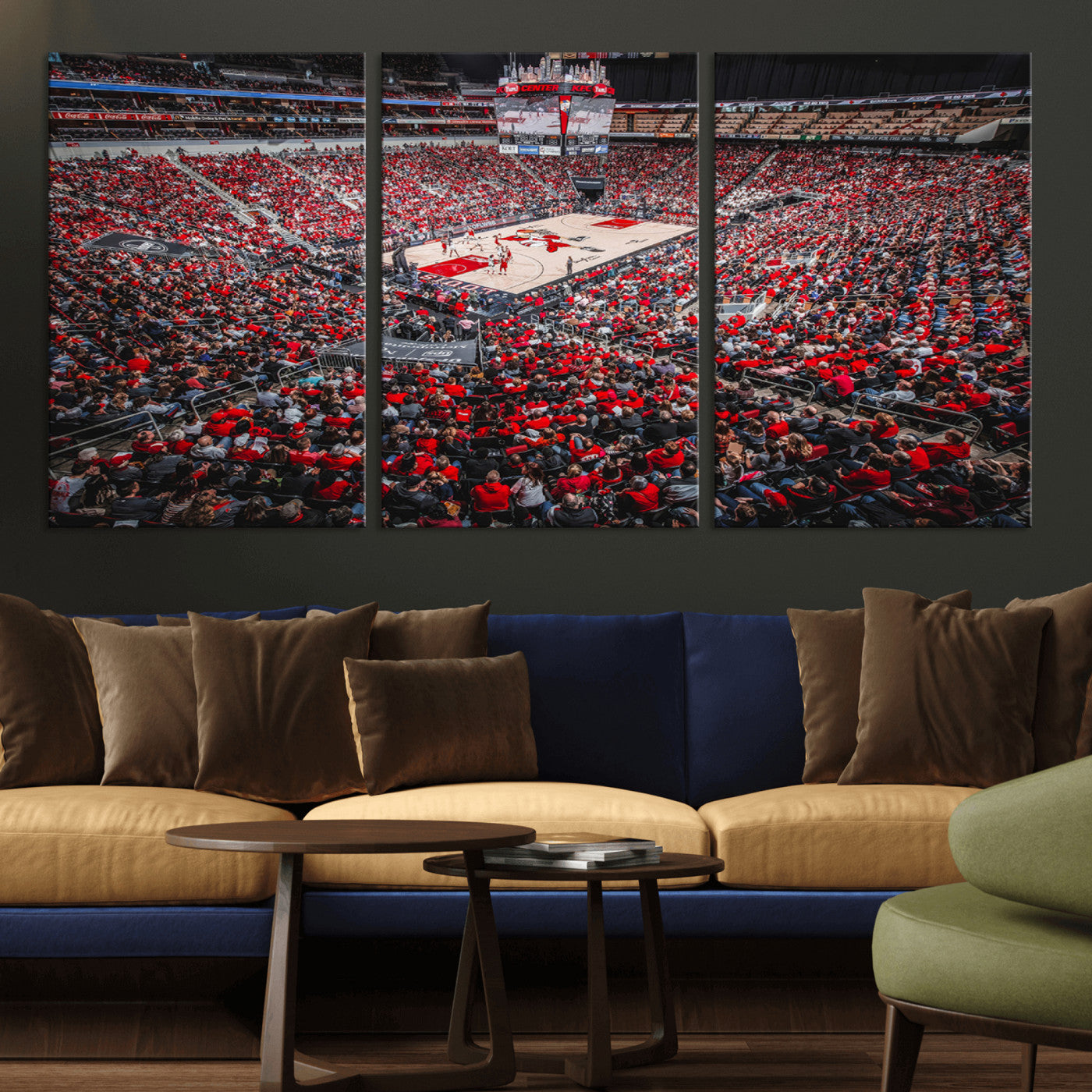 -Louisville Cardinals Basketball Print Canvas - Louisville KFC Yum Center Arena Wall Art Canvas Print