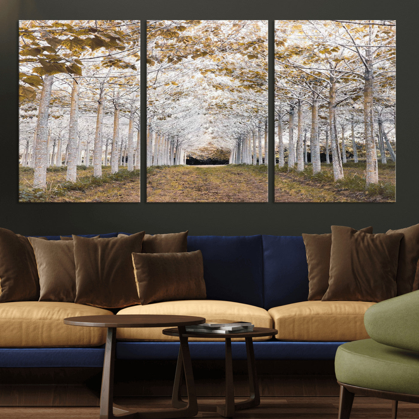 -Forest Grove Wall Art | Serene Pathway Canvas Print | Ready to Hang and Framed Nature Wall Decor for