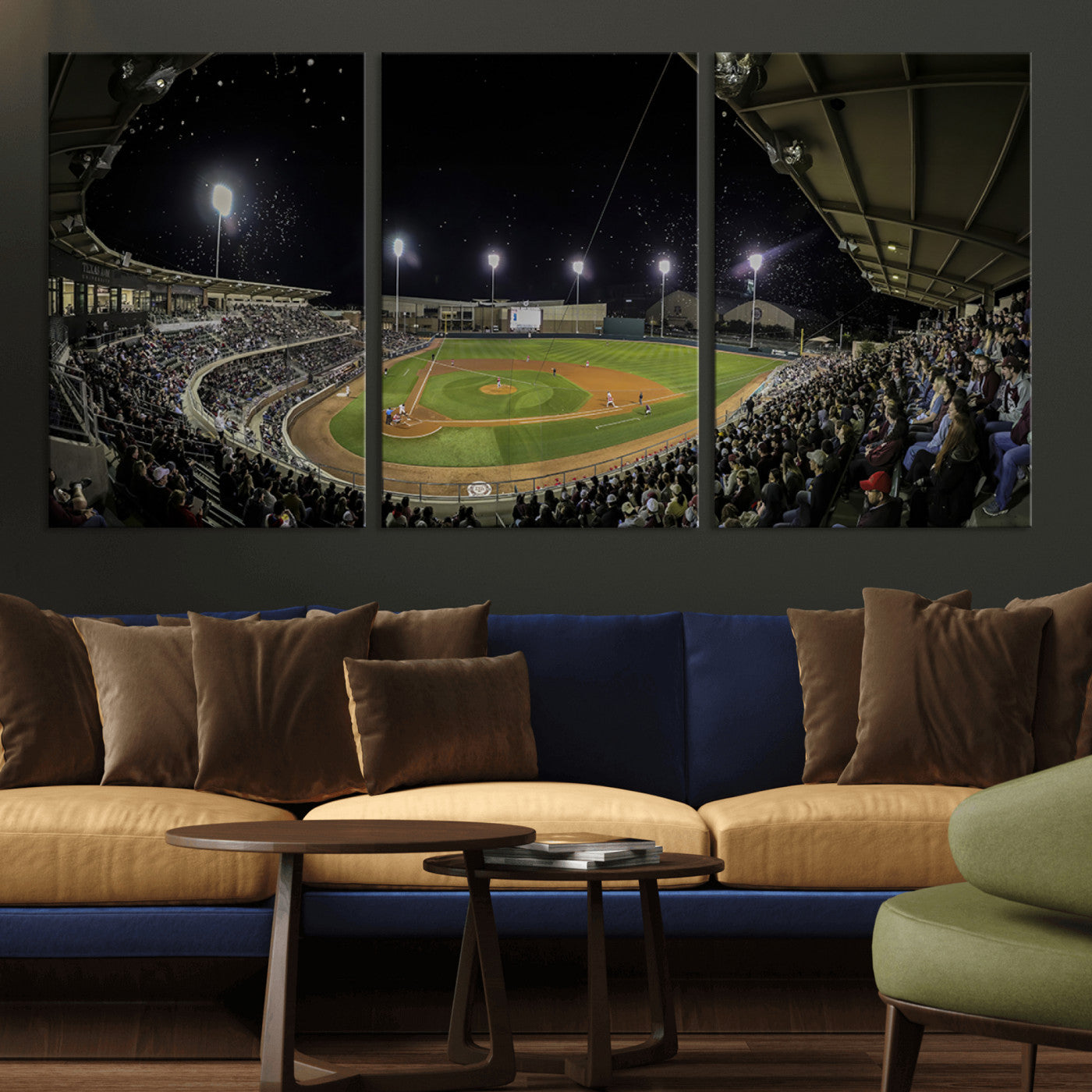 -Olsen Field at Blue Bell Park - Texas A&M Aggies Baseball Stadium Wall Art Canvas Print